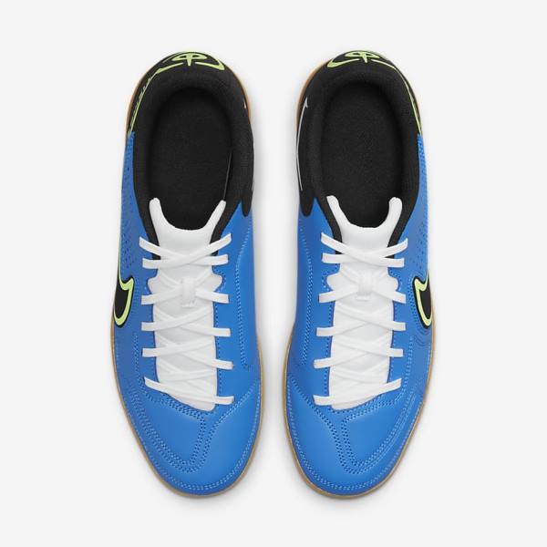 Light Blue / Light Green / Brown / Black Men's Nike Tiempo Legend 9 Club IC Indoor-Court Football Shoes | NK378HOW