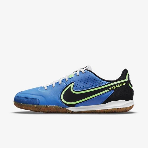 Light Blue / Light Green / Brown / Black Men\'s Nike Tiempo Legend 9 Academy IC Indoor-Court Football Shoes | NK820MIN