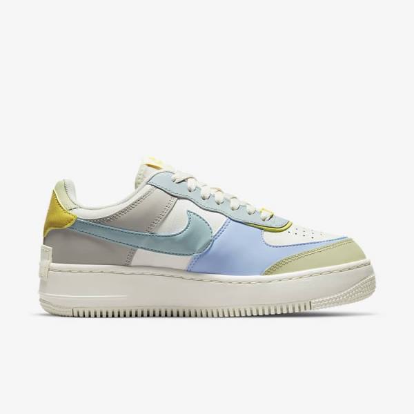 Light Blue / Olive Women's Nike AF-1 Shadow Sneakers | NK027HLM