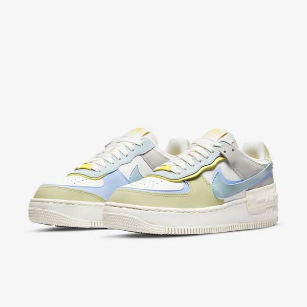 Light Blue / Olive Women's Nike AF-1 Shadow Sneakers | NK027HLM