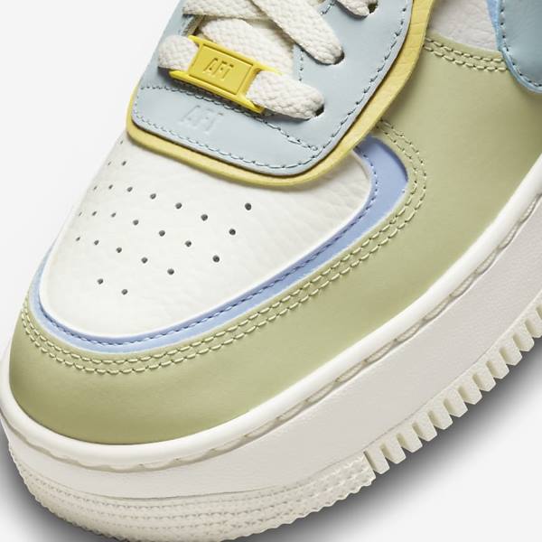 Light Blue / Olive Women's Nike AF-1 Shadow Sneakers | NK027HLM