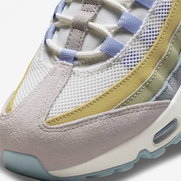 Light Blue / Olive Women's Nike Air Max 95 Sneakers | NK870LWR