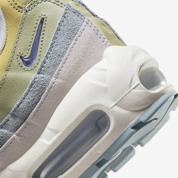 Light Blue / Olive Women's Nike Air Max 95 Sneakers | NK870LWR