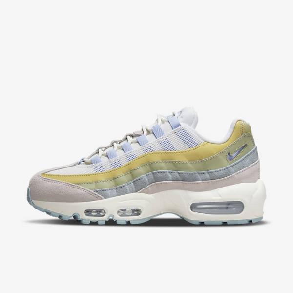 Light Blue / Olive Women\'s Nike Air Max 95 Sneakers | NK870LWR