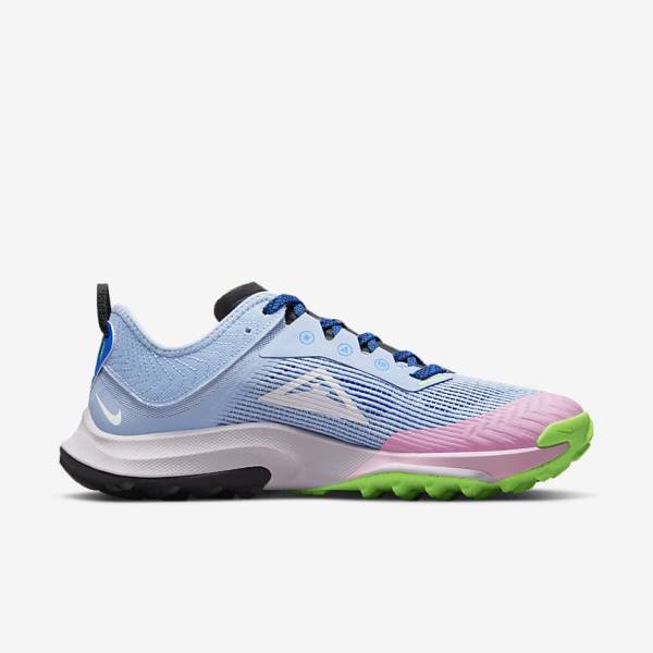 Light Blue / Royal / Black / White Women's Nike Air Zoom Terra Kiger 8 Trail Running Shoes | NK563ASK