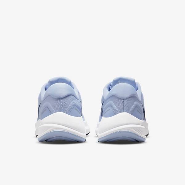 Light Blue / White / Navy / Navy Women's Nike Air Zoom Structure 24 Road Running Shoes | NK812DQL