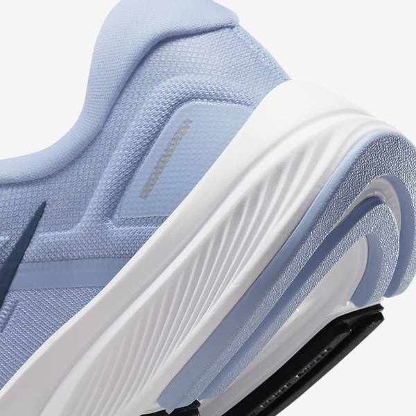 Light Blue / White / Navy / Navy Women's Nike Air Zoom Structure 24 Road Running Shoes | NK812DQL