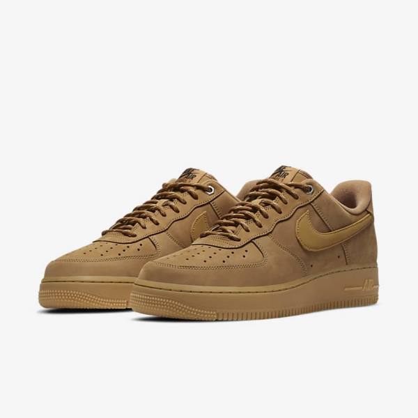 Light Brown / Black Men's Nike Air Force 1 07 WB Sneakers | NK406LAO