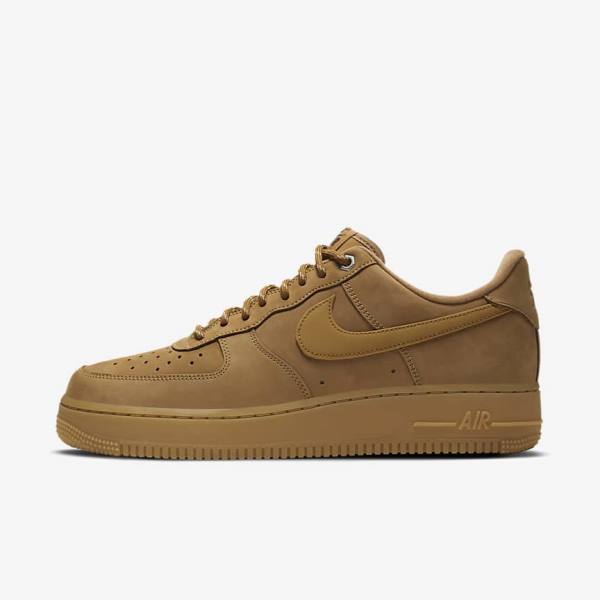 Light Brown / Black Men\'s Nike Air Force 1 07 WB Sneakers | NK406LAO