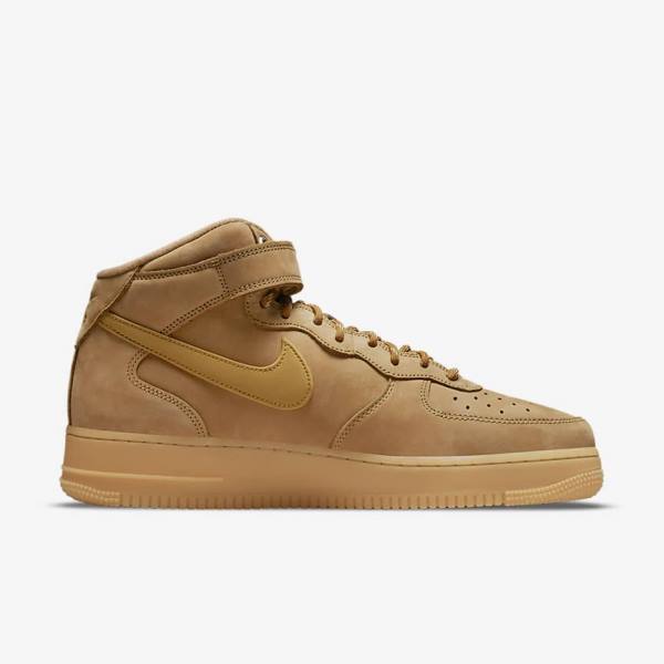 Light Brown / Black Men's Nike Air Force 1 Mid 07 Sneakers | NK943DSH