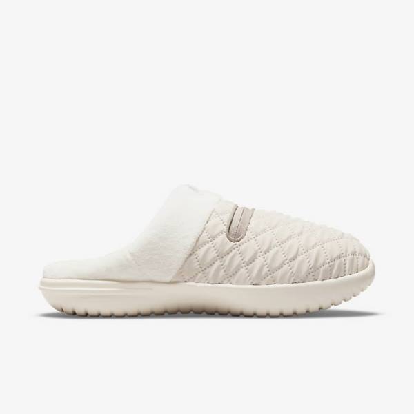 Light Brown / White / Grey Women's Nike Burrow SE Slipper Sneakers | NK289LRH