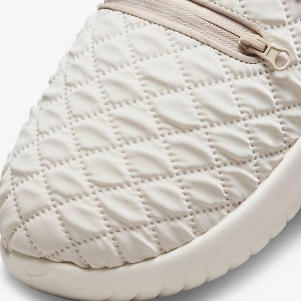 Light Brown / White / Grey Women's Nike Burrow SE Slipper Sneakers | NK289LRH