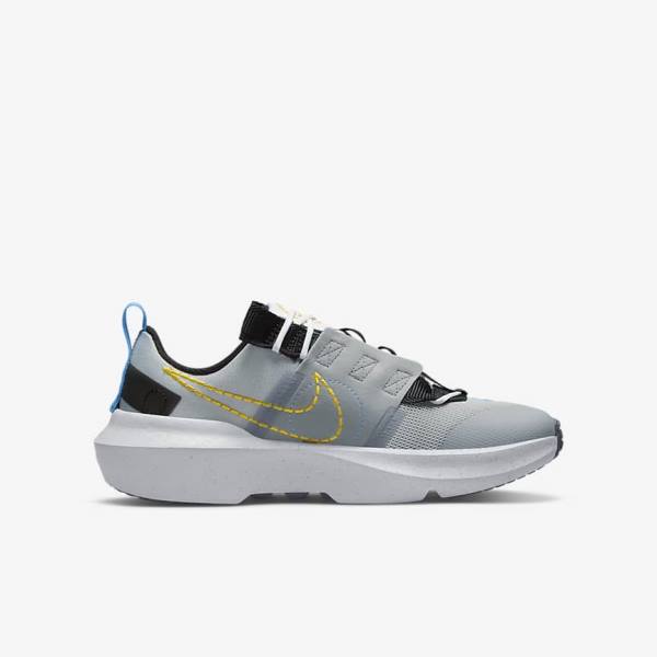 Light Grey / Blue / White Kids' Nike Crater Impact Older Sneakers | NK857DMG