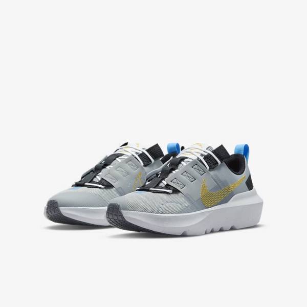 Light Grey / Blue / White Kids' Nike Crater Impact Older Sneakers | NK857DMG