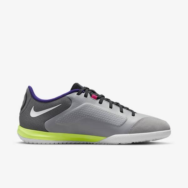 Light Grey / White Women's Nike Tiempo Legend 9 Academy IC Indoor-Court Football Shoes | NK215BJR