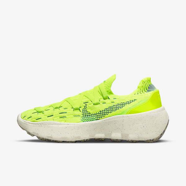 Light Lemon / Green / Turquoise Women\'s Nike Space Hippie 04 Sneakers | NK123RVQ