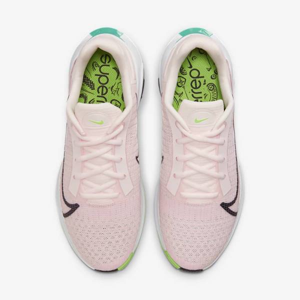 Light Pink / Green / Black Women's Nike ZoomX SuperRep Surge Endurance Class Training Shoes | NK057ADO