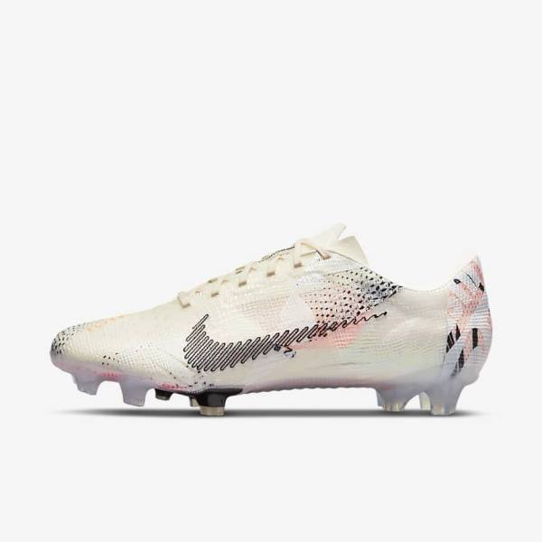 Light Pink / Orange / Black Men\'s Nike Mercurial Vapor Next Nature FG Firm-Ground Football Shoes | NK417QHK