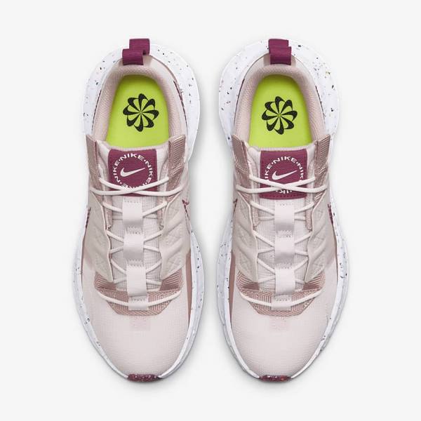 Light Pink / White / Burgundy Women's Nike Crater Impact Sneakers | NK628CKB