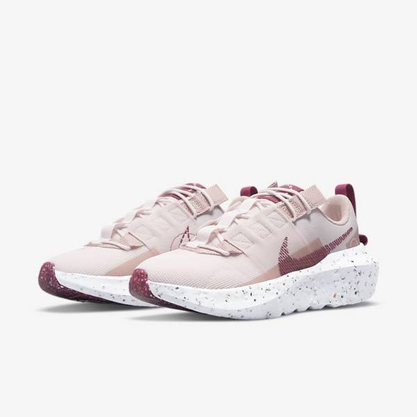 Light Pink / White / Burgundy Women's Nike Crater Impact Sneakers | NK628CKB