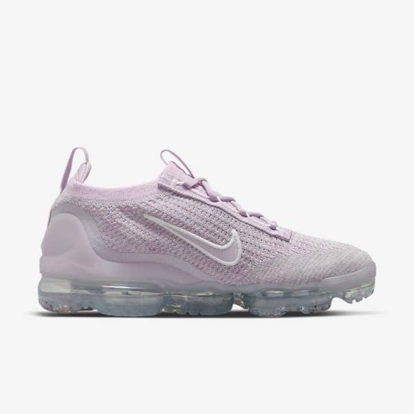 Light Pink / White / Metal Silver / Purple Women's Nike Air VaporMax 2021 FK Sneakers | NK279AEX