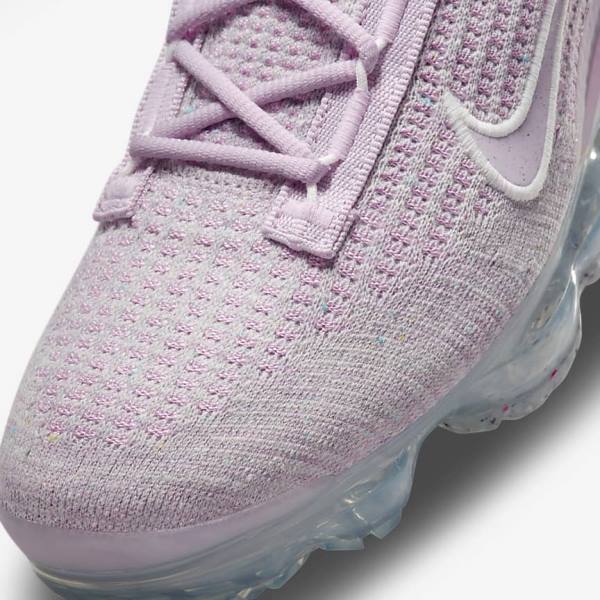 Light Pink / White / Metal Silver / Purple Women's Nike Air VaporMax 2021 FK Sneakers | NK279AEX