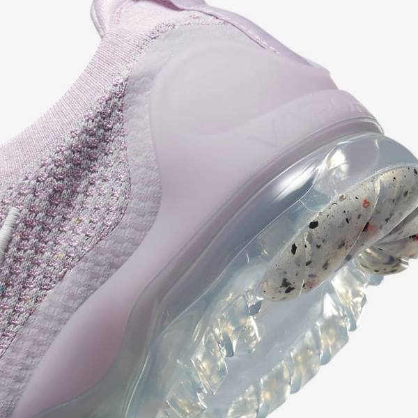 Light Pink / White / Metal Silver / Purple Women's Nike Air VaporMax 2021 FK Sneakers | NK279AEX