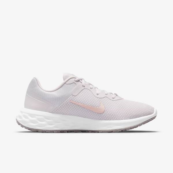 Light Purple / White Women's Nike Revolution 6 Next Nature Road Running Shoes | NK421ZHR