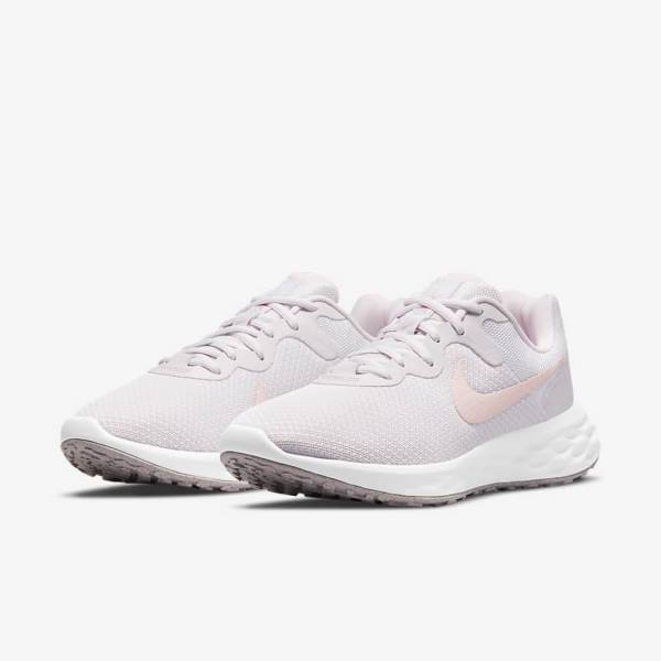 Light Purple / White Women's Nike Revolution 6 Next Nature Road Running Shoes | NK421ZHR