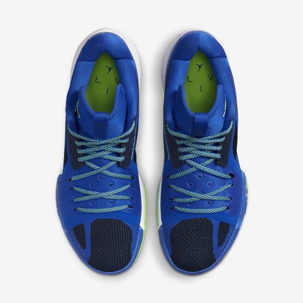 Navy / Blue / White / Green Men's Nike Jordan Zoom Separate Basketball Shoes | NK817TIC