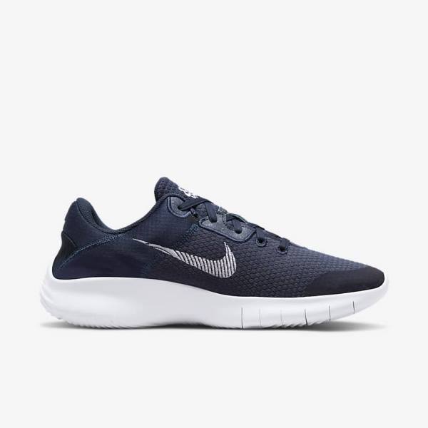 Navy / Dark Obsidian / White Men's Nike Flex Experience Run 11 Next Nature Road Running Shoes | NK469HIS