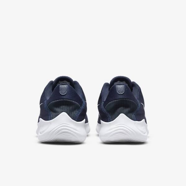 Navy / Dark Obsidian / White Men's Nike Flex Experience Run 11 Next Nature Road Running Shoes | NK469HIS