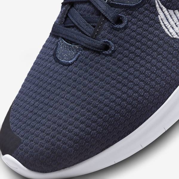 Navy / Dark Obsidian / White Men's Nike Flex Experience Run 11 Next Nature Road Running Shoes | NK469HIS