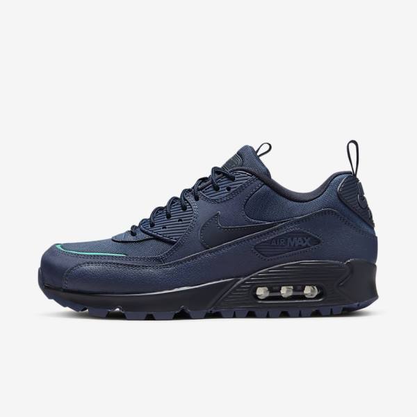 Navy / Obsidian Men\'s Nike Air Max 90 Surplus Sneakers | NK190EDY