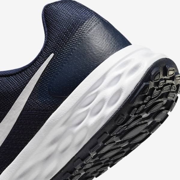 Navy / Obsidian / White Men's Nike Revolution 6 Next Nature Road Running Shoes | NK261RCZ