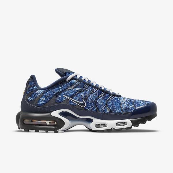 Navy / White / Black / Navy Men's Nike Air Max Plus Sneakers | NK179OGX