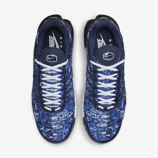 Navy / White / Black / Navy Men's Nike Air Max Plus Sneakers | NK179OGX