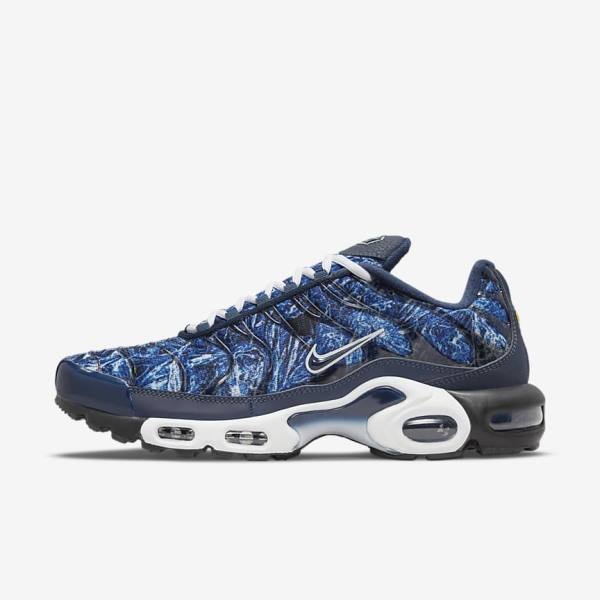 Navy / White / Black / Navy Men\'s Nike Air Max Plus Sneakers | NK179OGX