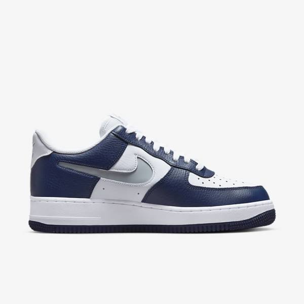 Navy / White / Grey Men's Nike Air Force 1 07 LV8 Sneakers | NK701EHR