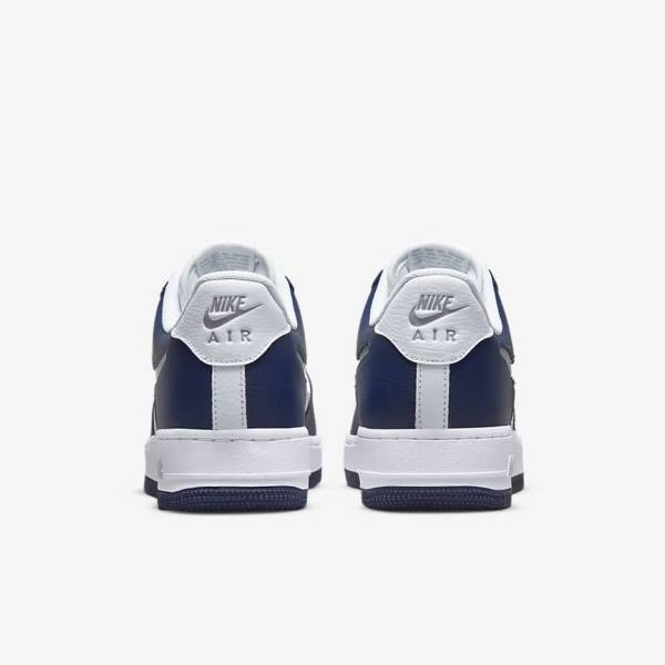 Navy / White / Grey Men's Nike Air Force 1 07 LV8 Sneakers | NK701EHR