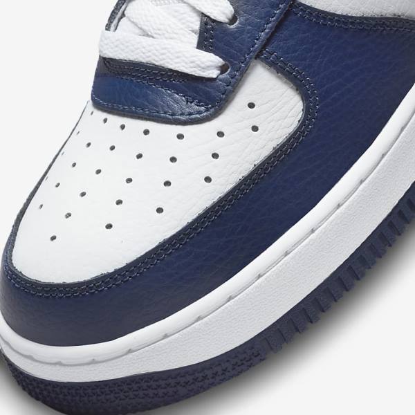 Navy / White / Grey Men's Nike Air Force 1 07 LV8 Sneakers | NK701EHR