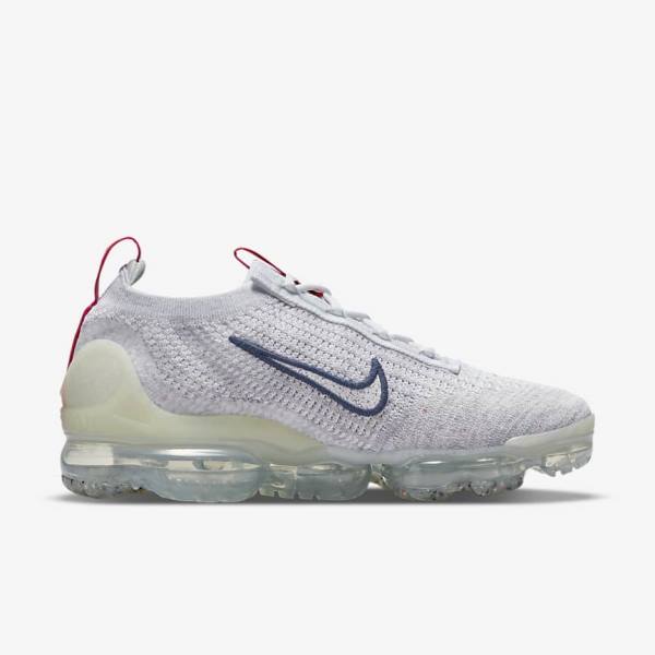 Navy / White Women's Nike Air VaporMax 2021 Flyknit Sneakers | NK693JEO