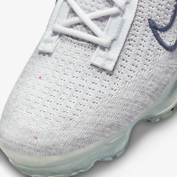 Navy / White Women's Nike Air VaporMax 2021 Flyknit Sneakers | NK693JEO