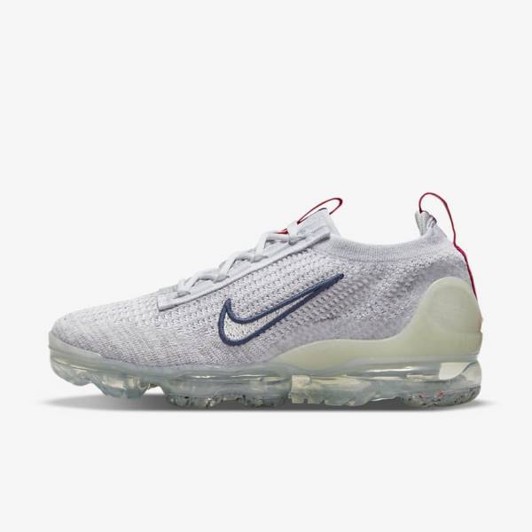 Navy / White Women\'s Nike Air VaporMax 2021 Flyknit Sneakers | NK693JEO