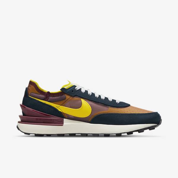 Navy / White / Yellow Men's Nike Waffle One SE Sneakers | NK631CHU