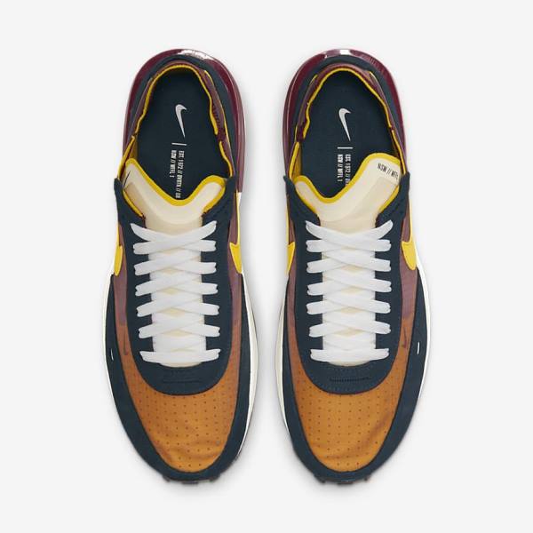 Navy / White / Yellow Men's Nike Waffle One SE Sneakers | NK631CHU