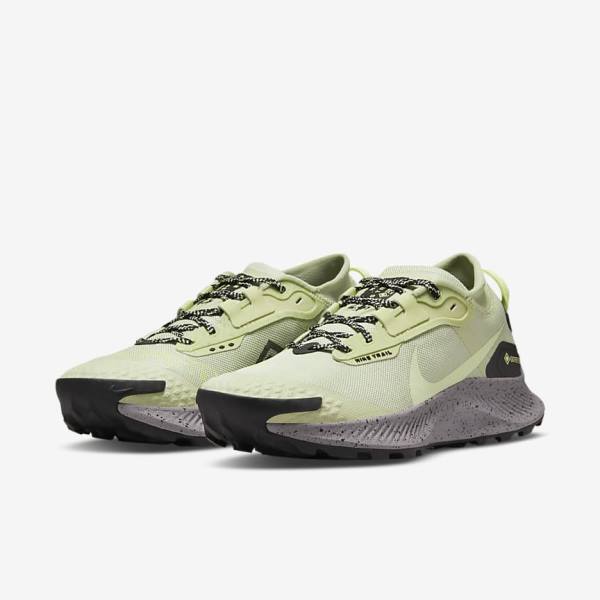 Olive / Black / Grey Women's Nike Pegasus Trail 3 GORE-TEX Waterproof Trail Running Shoes | NK237PKF