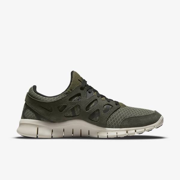 Olive / Black Men's Nike Free Run 2 Sneakers | NK471PFI