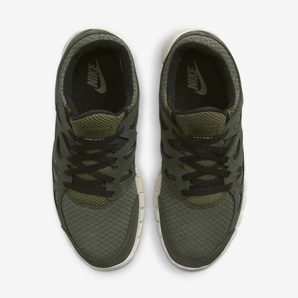 Olive / Black Men's Nike Free Run 2 Sneakers | NK471PFI