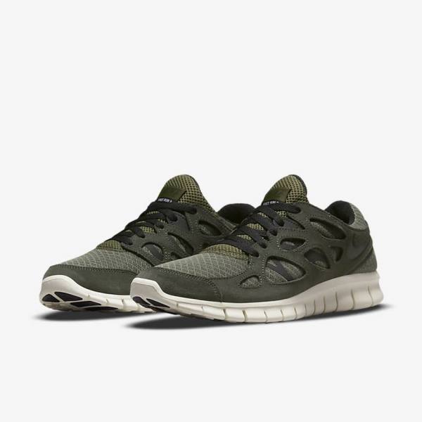 Olive / Black Men's Nike Free Run 2 Sneakers | NK471PFI